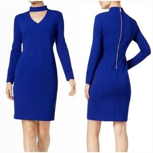 Calvin Klein Blue Long Sleeve Dress